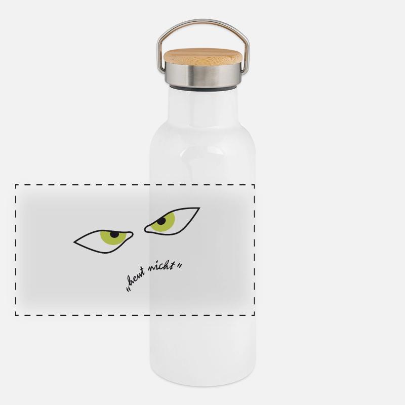 Heute nicht Panorama Thermosflasche mit Bambusdeckel