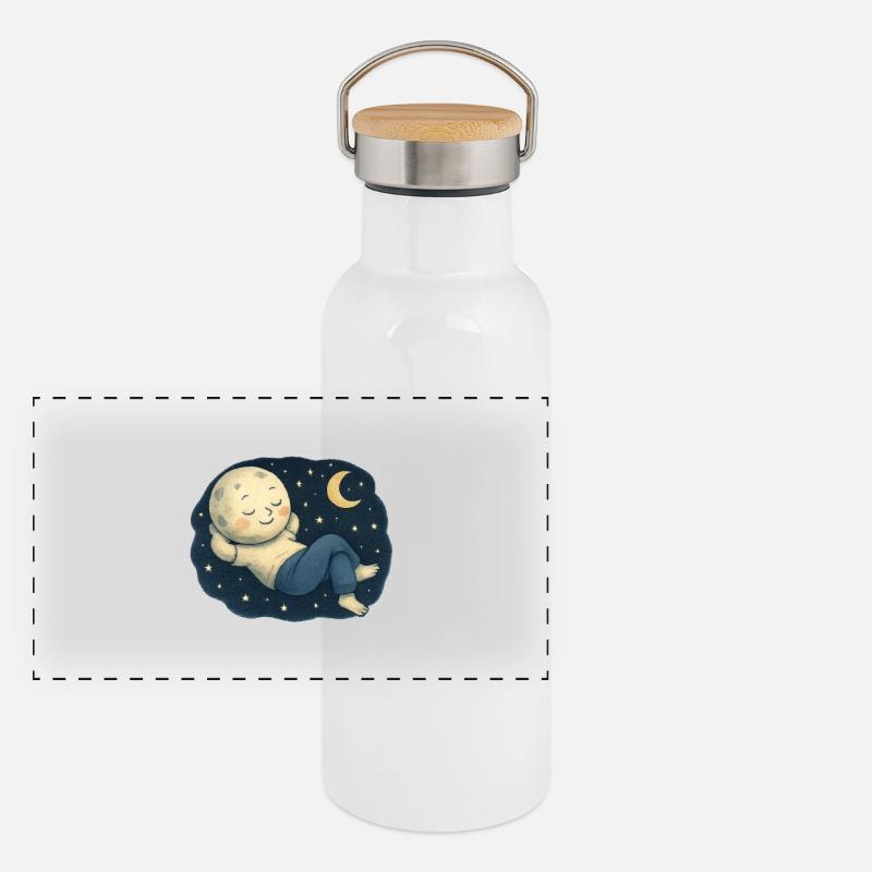 Enfant de la lune Gourde isotherme avec bouchon en bambou