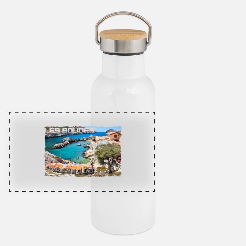 LES GOUDES Gourde isotherme avec bouchon en bambou