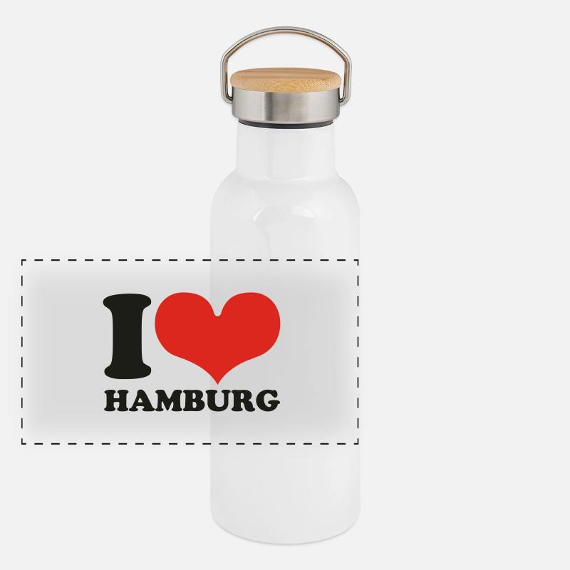 Hamburg Panoramic Thermal Bottle with Bamboo Lid