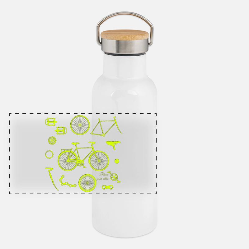 Panorama Thermosflasche mit Bambusdeckel