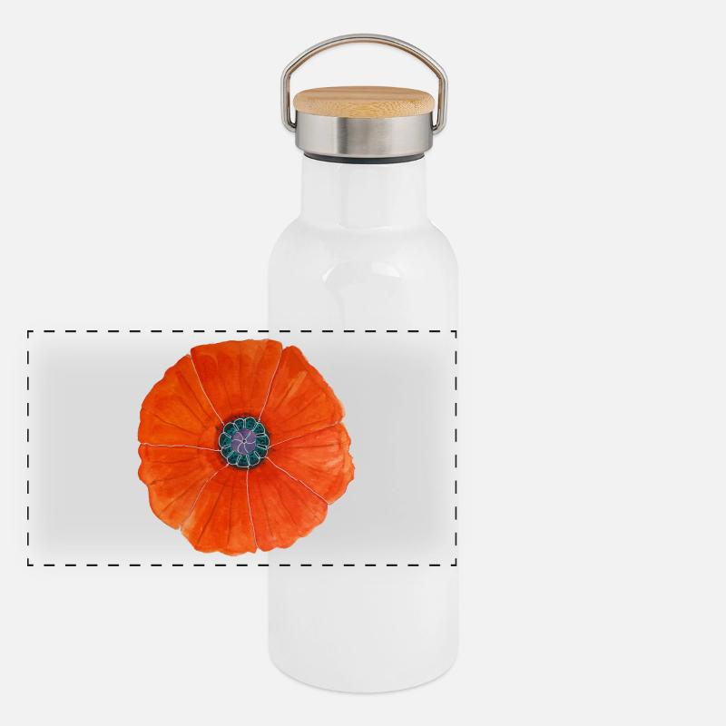 Fleur géante 3 Gourde isotherme avec bouchon en bambou