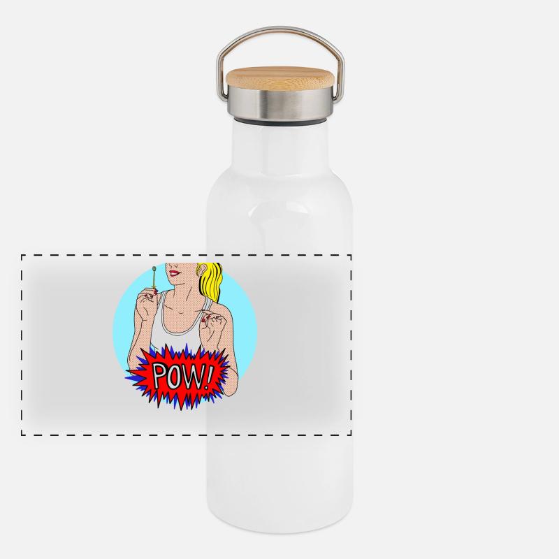 Pow ! Gourde isotherme avec bouchon en bambou