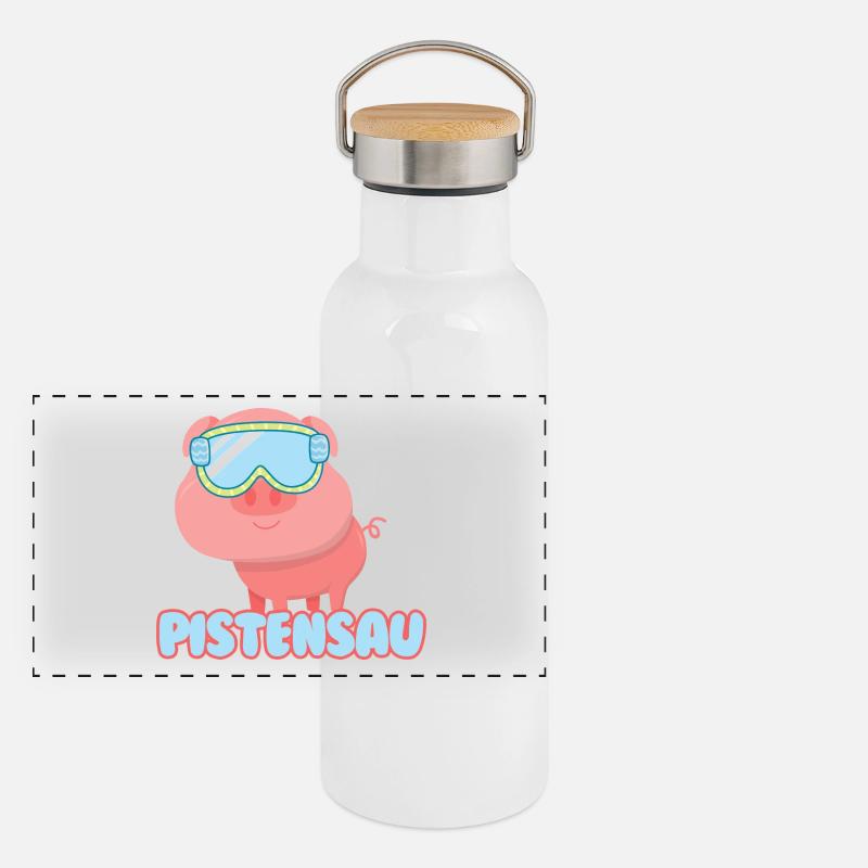 pistensau Panoramic Thermal Bottle with Bamboo Lid