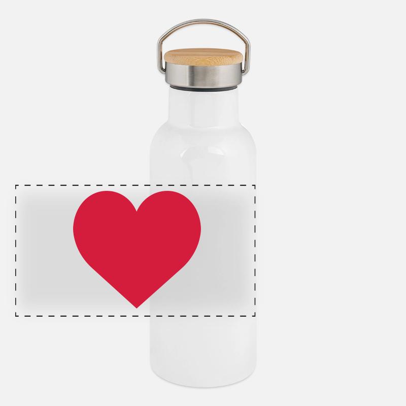 heart Panoramic Thermal Bottle with Bamboo Lid