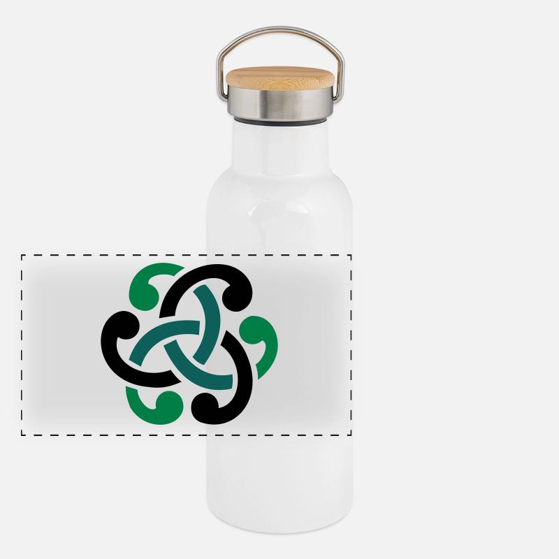 Celtic knot vector Panoramic Thermal Bottle with Bamboo Lid