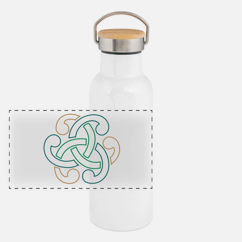 Celtic knot Panoramic Thermal Bottle with Bamboo Lid