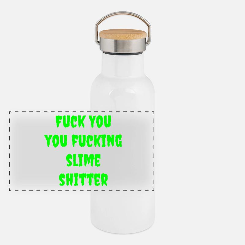 Schleimscheisser Nr.2 Panorama Thermosflasche mit Bambusdeckel