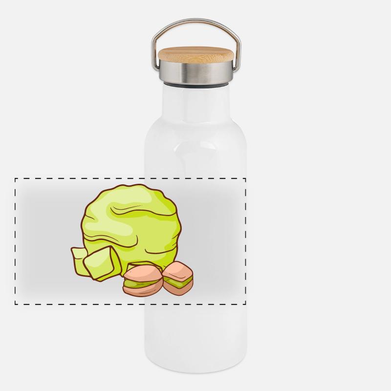 Crème glacée à la pistache crème glacée crème glacée crème glacée crème glacée Gourde isotherme avec bouchon en bambou