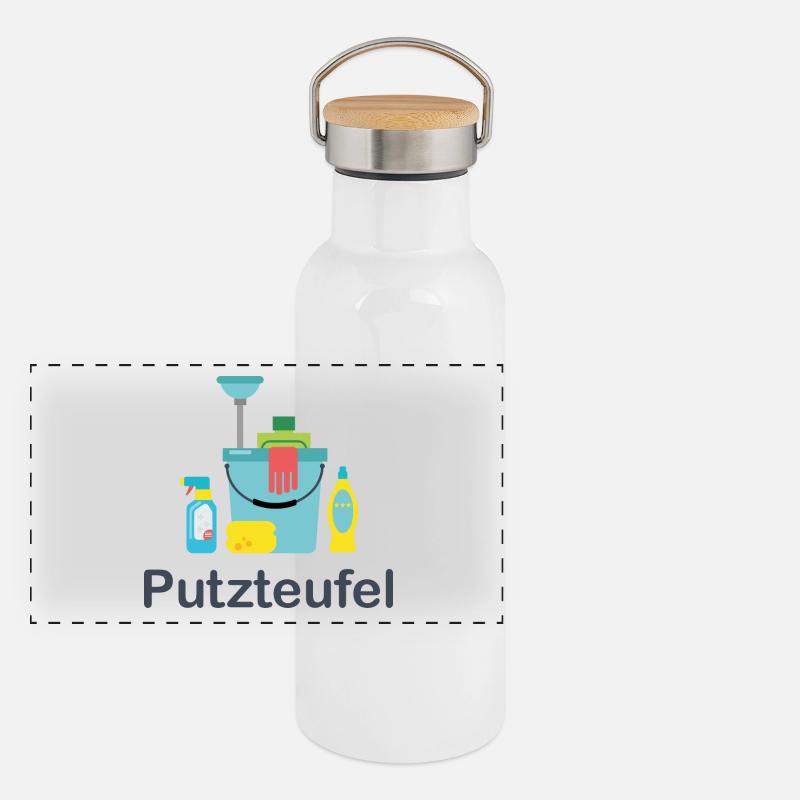 Putzteufel Panorama Thermosflasche mit Bambusdeckel