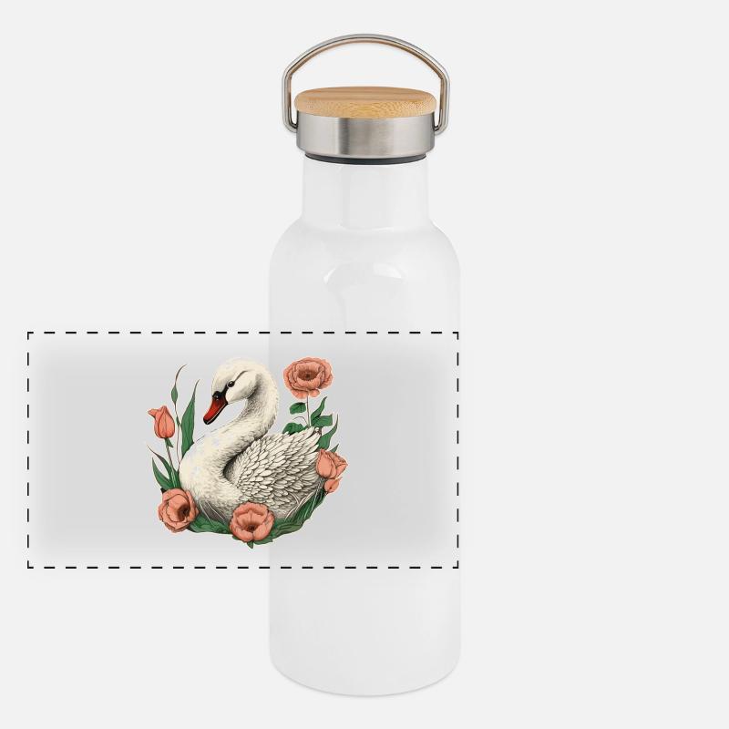 Swan Panoramic Thermal Bottle with Bamboo Lid
