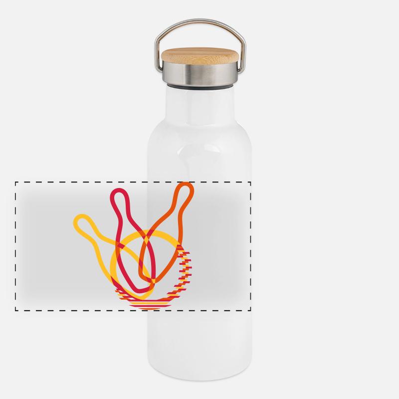 ninepins Design Panoramic Thermal Bottle with Bamboo Lid