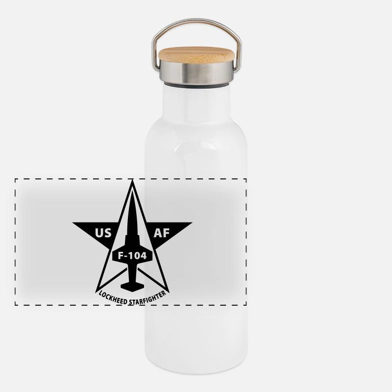 Lockheed Starfighter Gourde isotherme avec bouchon en bambou