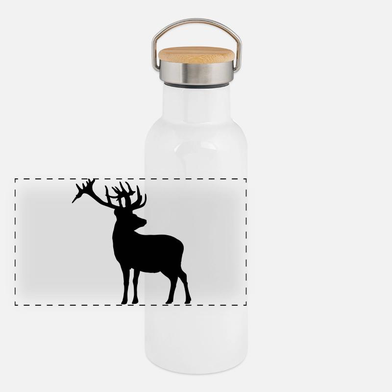 Panorama Thermosflasche mit Bambusdeckel