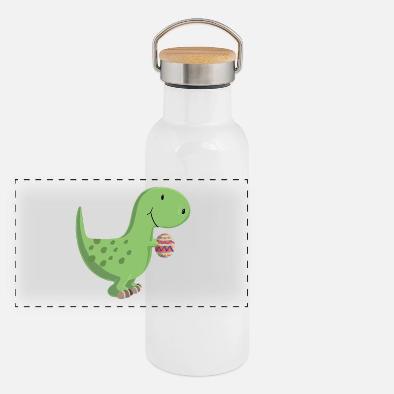 Dino with egg Panoramic Thermal Bottle with Bamboo Lid