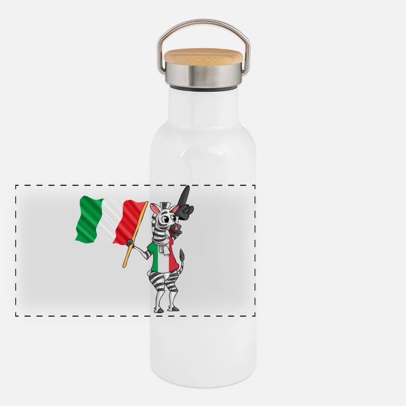 Italian zebra Panoramic Thermal Bottle with Bamboo Lid