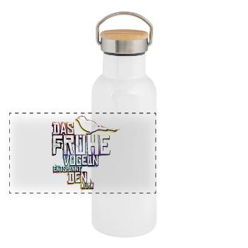 Farbiges Sexy Party Sprichwort Shirt - Panorama Thermosflasche mit Bambusdeckel - Weiß - Vorne