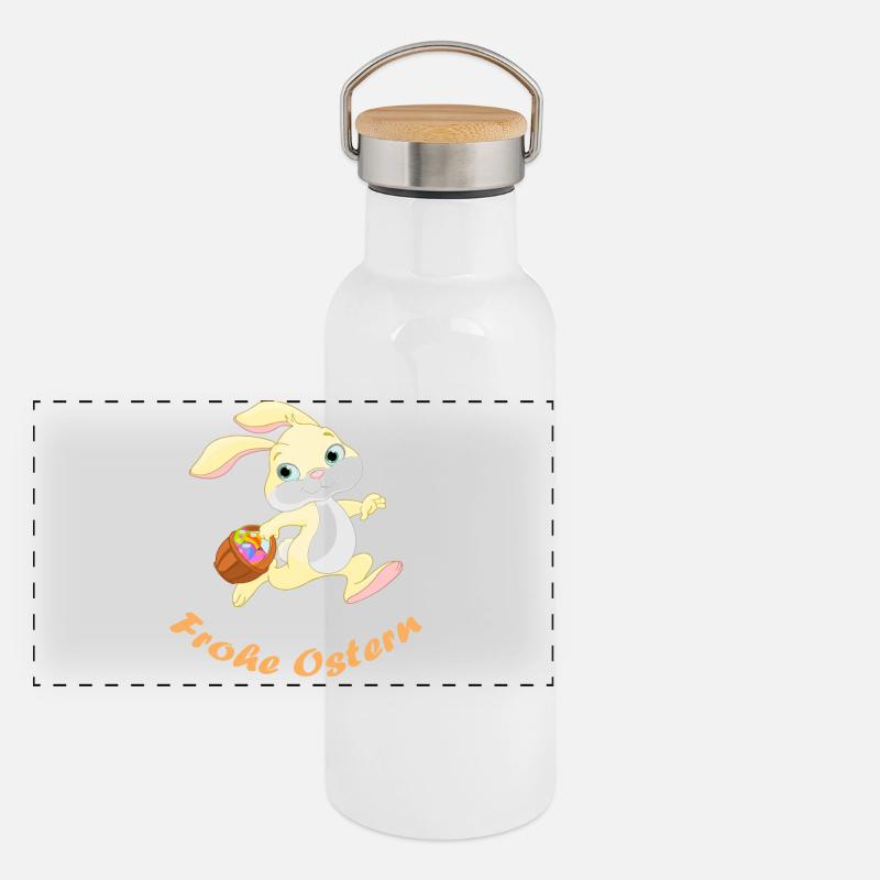Gourde isotherme avec bouchon en bambou