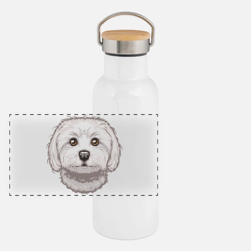 Maltese Panorama Thermosflasche mit Bambusdeckel