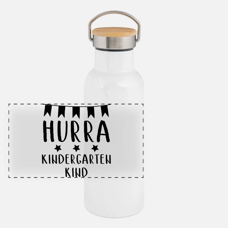 Hurra Kindergartenkind Panorama Thermosflasche mit Bambusdeckel