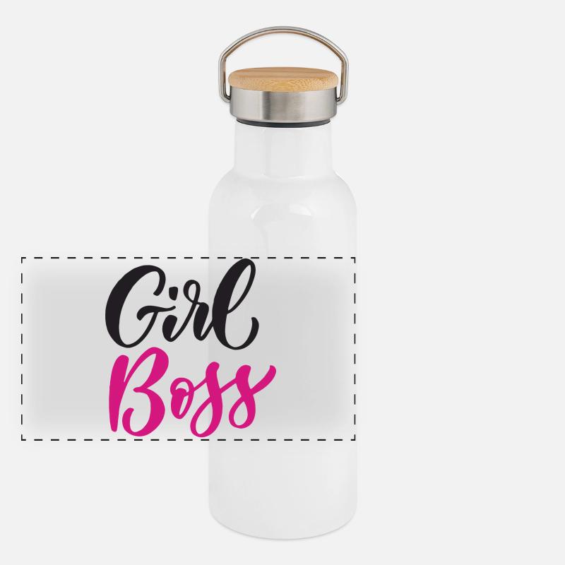 Fille Boss Gourde isotherme avec bouchon en bambou