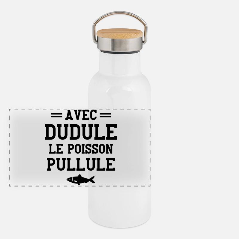 pêcheur, fan de pêche, Dudule Gourde isotherme avec bouchon en bambou