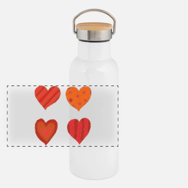 Panorama Thermosflasche mit Bambusdeckel