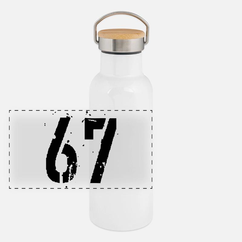 Panorama Thermosflasche mit Bambusdeckel