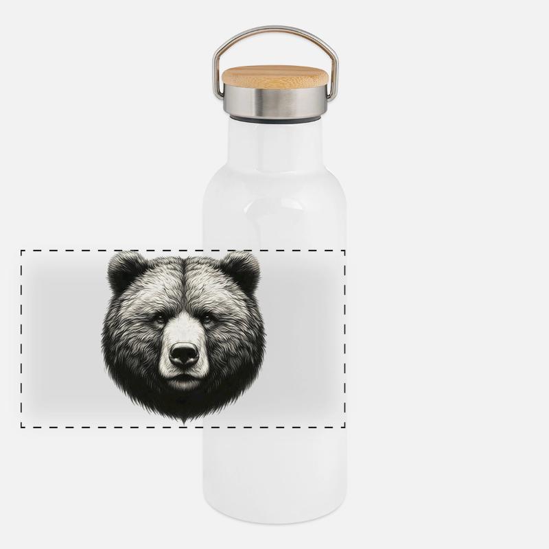 Bear Panoramic Thermal Bottle with Bamboo Lid