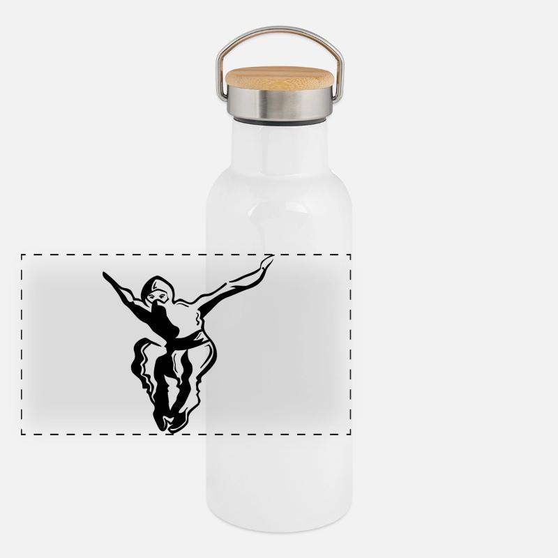 Panorama Thermosflasche mit Bambusdeckel