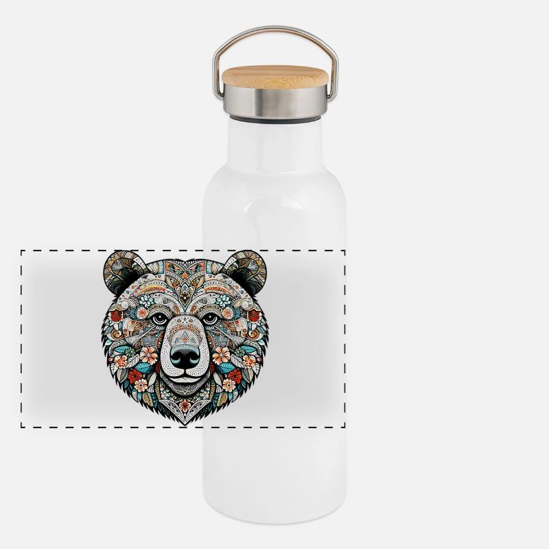 Bear Panoramic Thermal Bottle with Bamboo Lid