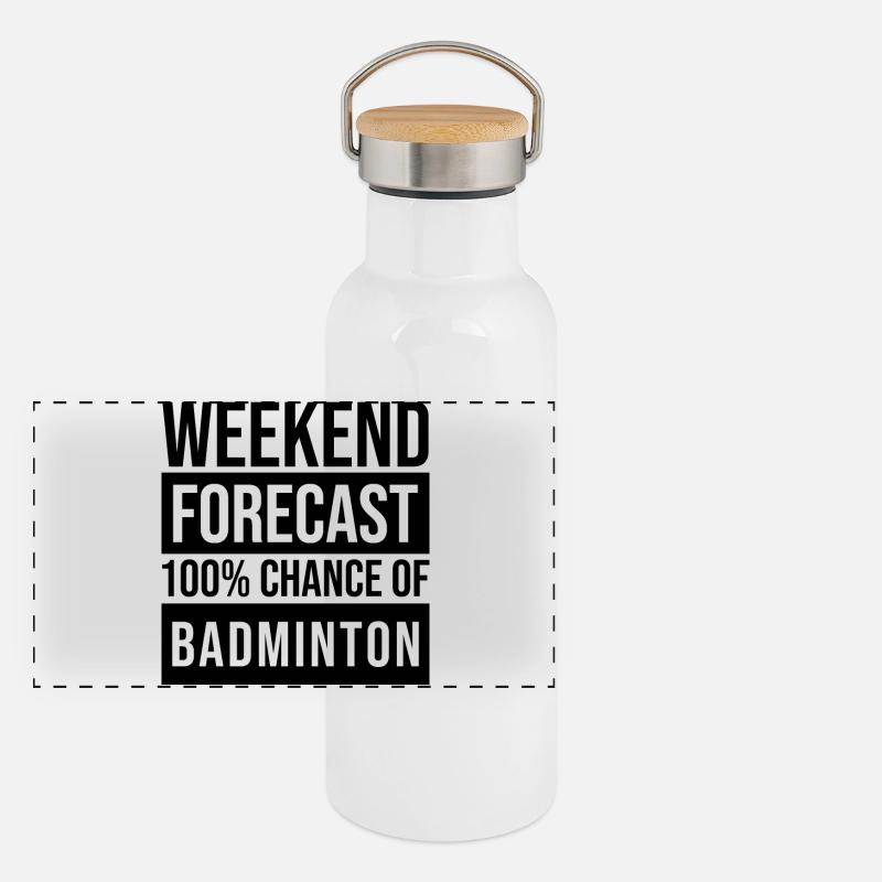 badminton Gourde isotherme avec bouchon en bambou