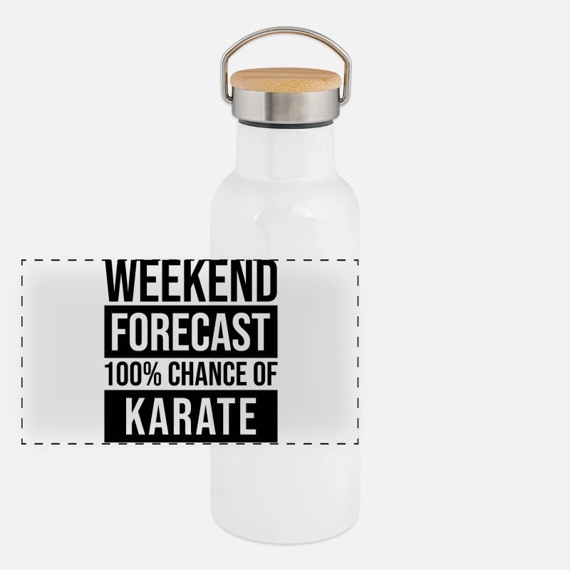 karaté Gourde isotherme avec bouchon en bambou