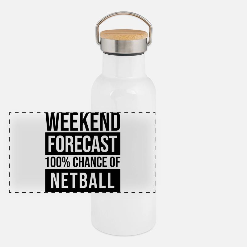 Netzball Panorama Thermosflasche mit Bambusdeckel