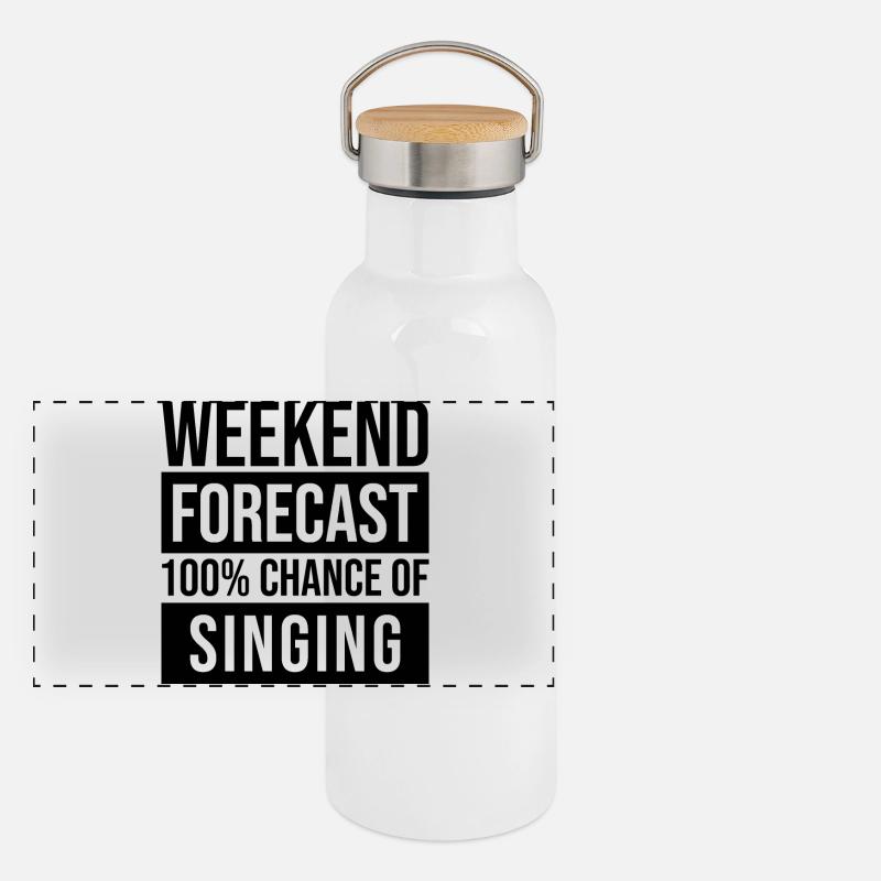 Gesang Panorama Thermosflasche mit Bambusdeckel