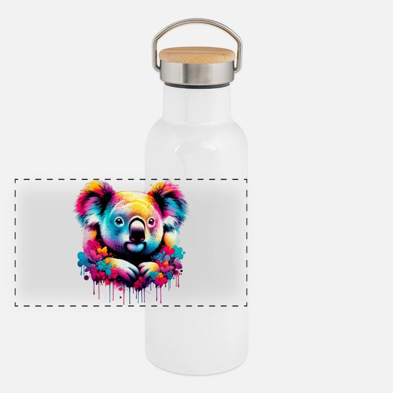 Panorama Thermosflasche mit Bambusdeckel