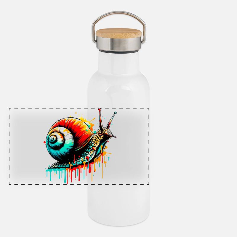 Snail Panoramic Thermal Bottle with Bamboo Lid