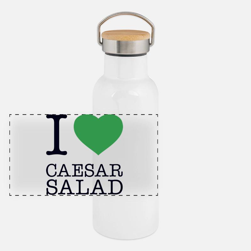 I LOVE CAESAR SALAD Panoramic Thermal Bottle with Bamboo Lid