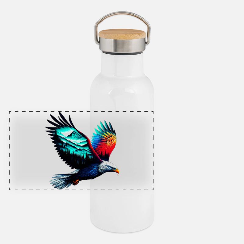 Adler Panorama Thermosflasche mit Bambusdeckel