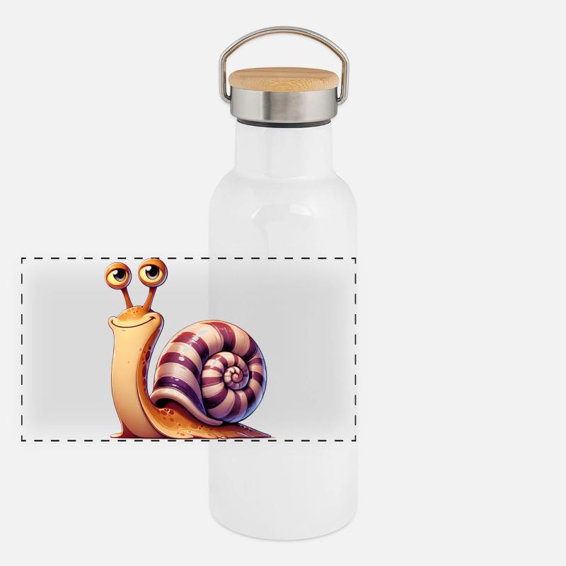 Snail Panoramic Thermal Bottle with Bamboo Lid