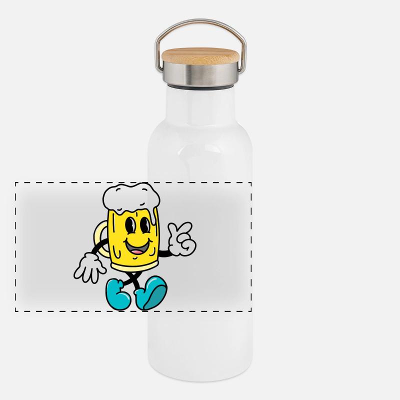 Bière Gourde isotherme avec bouchon en bambou