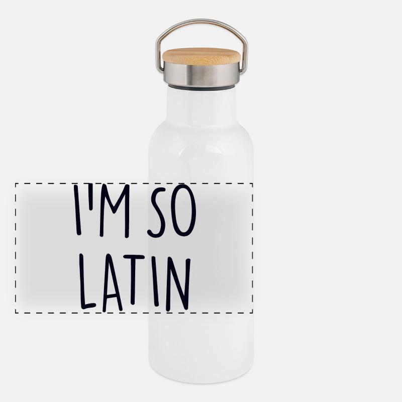 AT SO LATIN Panoramic Thermal Bottle with Bamboo Lid