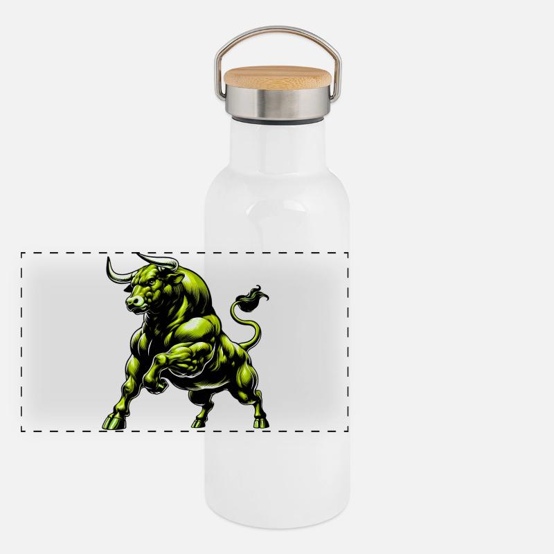 Taureau Gourde isotherme avec bouchon en bambou