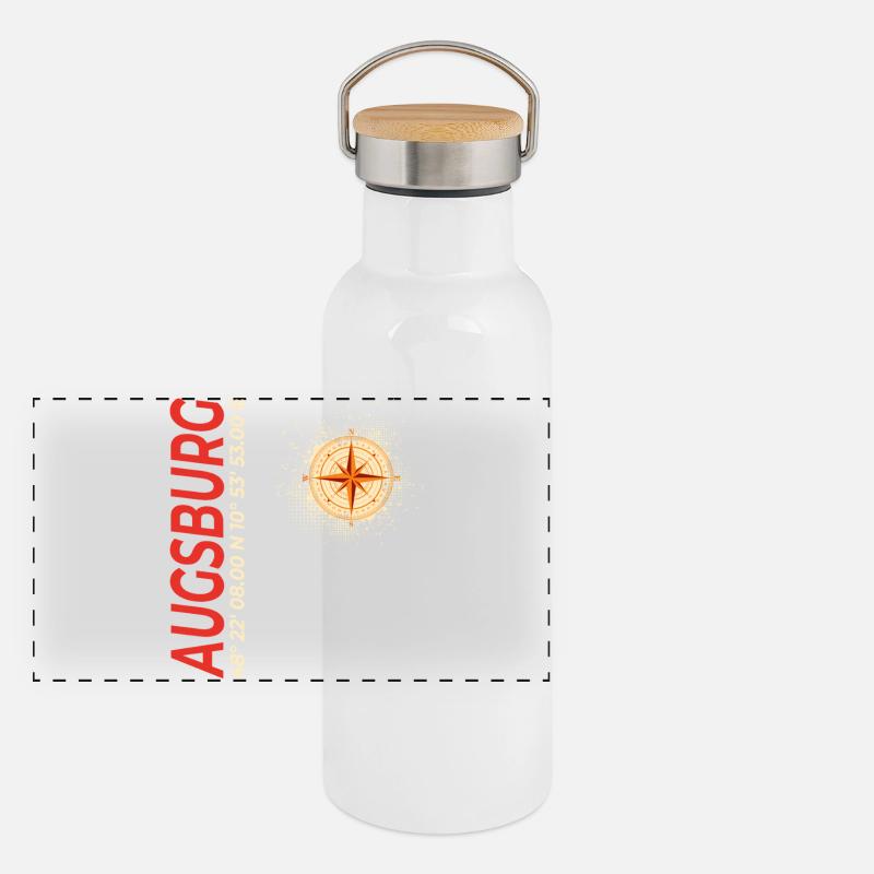 Augsburg Panorama Thermosflasche mit Bambusdeckel