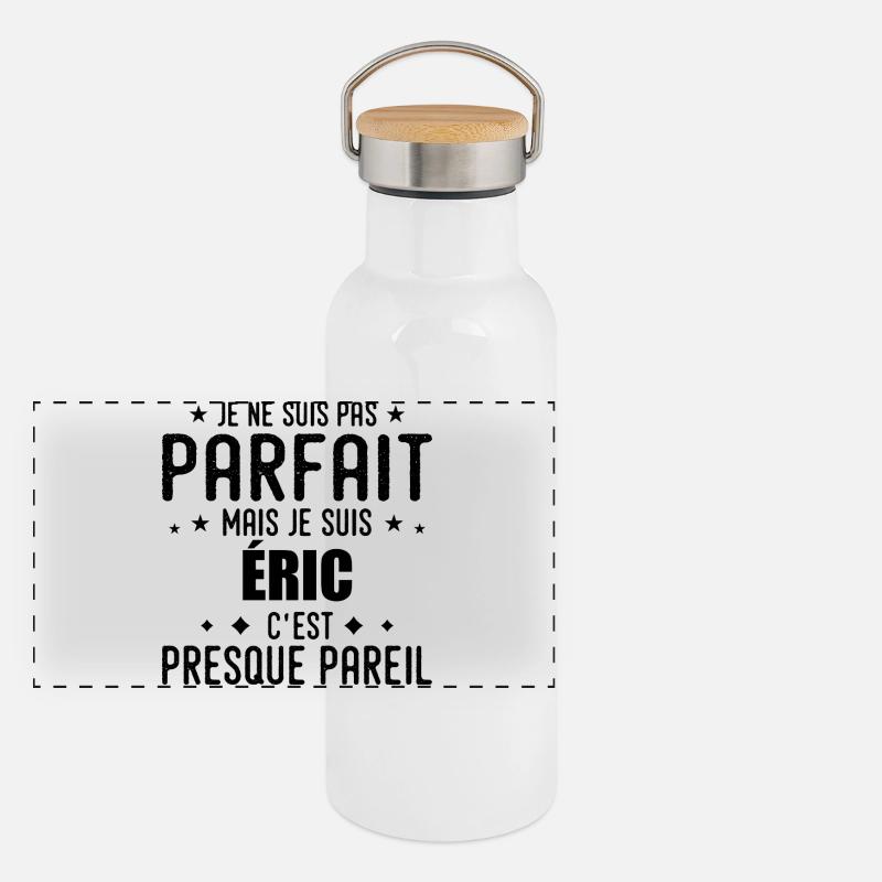 Eric: authentisch, unvollkommen, oberflächlich, perfekt Panorama Thermosflasche mit Bambusdeckel