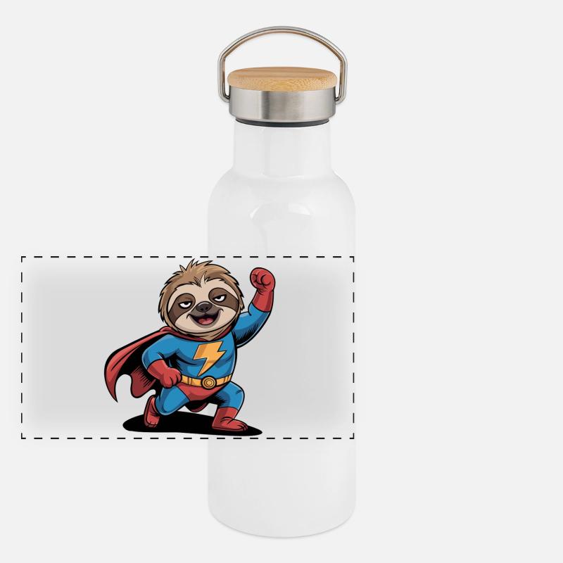 Panorama Thermosflasche mit Bambusdeckel