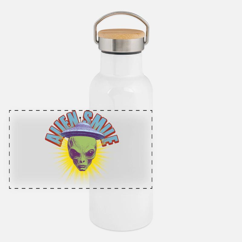 Alien Smile Panoramic Thermal Bottle with Bamboo Lid