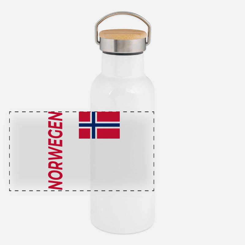 ÅLESUND Gourde isotherme avec bouchon en bambou
