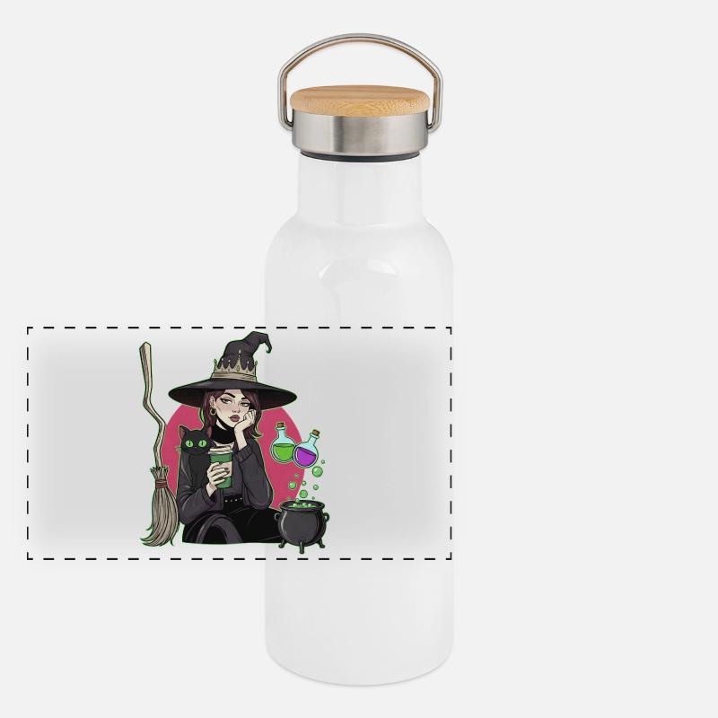 Witch Panoramic Thermal Bottle with Bamboo Lid