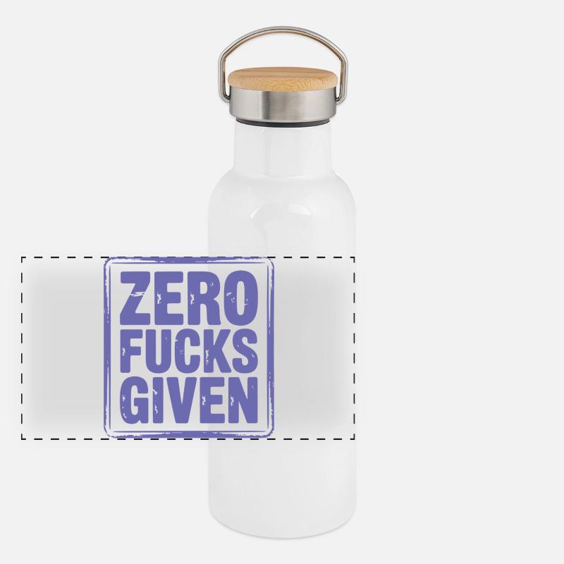 Radikale Null-Ficks mit Design Panorama Thermosflasche mit Bambusdeckel